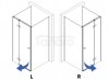 REA - Kabina Prysznicowa Przyścienna ATLAS CHROM uchylne drzwi 120 LEWE + ścianka 90 x2 + adapter do kabiny przyściennej + ramię x2